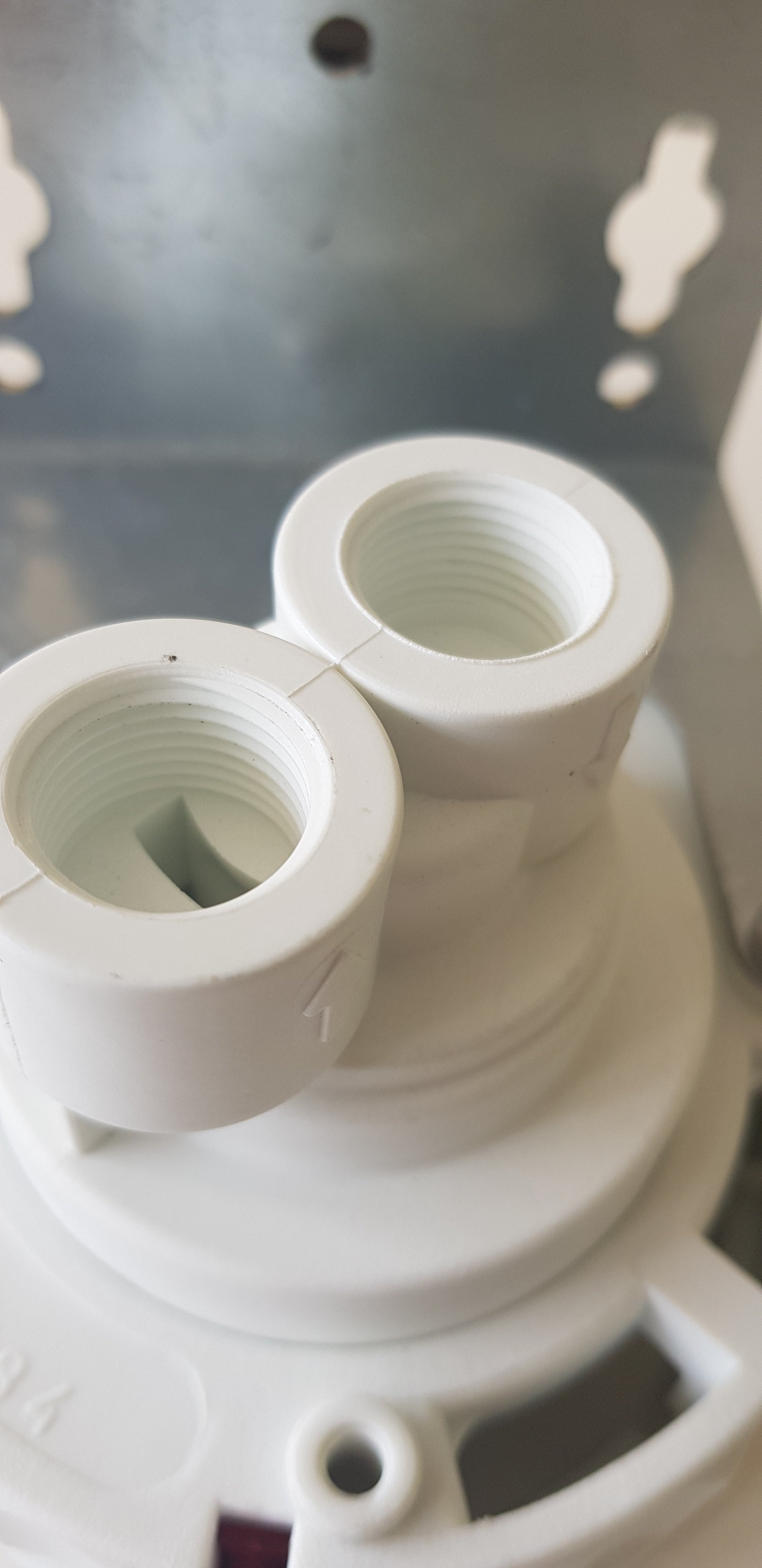 Testata con ghiera, aggancio 3/8 baionetta, per filtro standard Everpure, Wcf. WCF