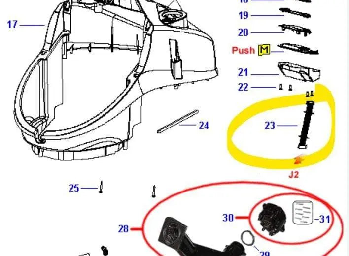 Flat aggancio Scheda elettronica Lecoaspira Fav70 Polti POLTI