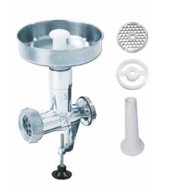 Accessorio tritacarne TC5 con elica in ghisa, coltello e piastra Ø 8 in acciaio Omra OMRA