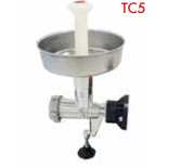 Accessorio tritacarne TC5 in alluminio con elica e ghiera in ghisa, coltello e piastra Ø 8 in acciaio Omra OMRA