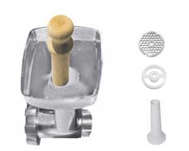 Accessorio tritacarne TC5vcon elica in alluminio, coltello e piastra Ø 6 in acciaio Omra OMRA