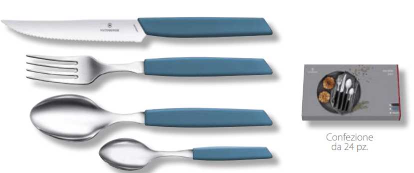 Swiss Modern Set Tavola 24 pezzi cornflower-blue VICTORINOX VICTORINOX