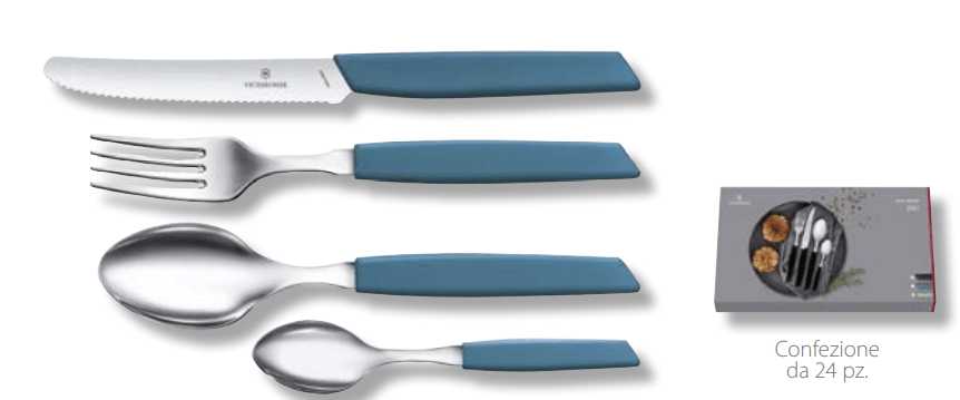 Swiss Modern Set Tavola 24 pezzi cornflower-blue VICTORINOX VICTORINOX