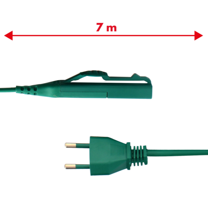 Cavo alimentazione verde 7 m per Folletto VK140 – Ricambio adattabile Ennebiservice