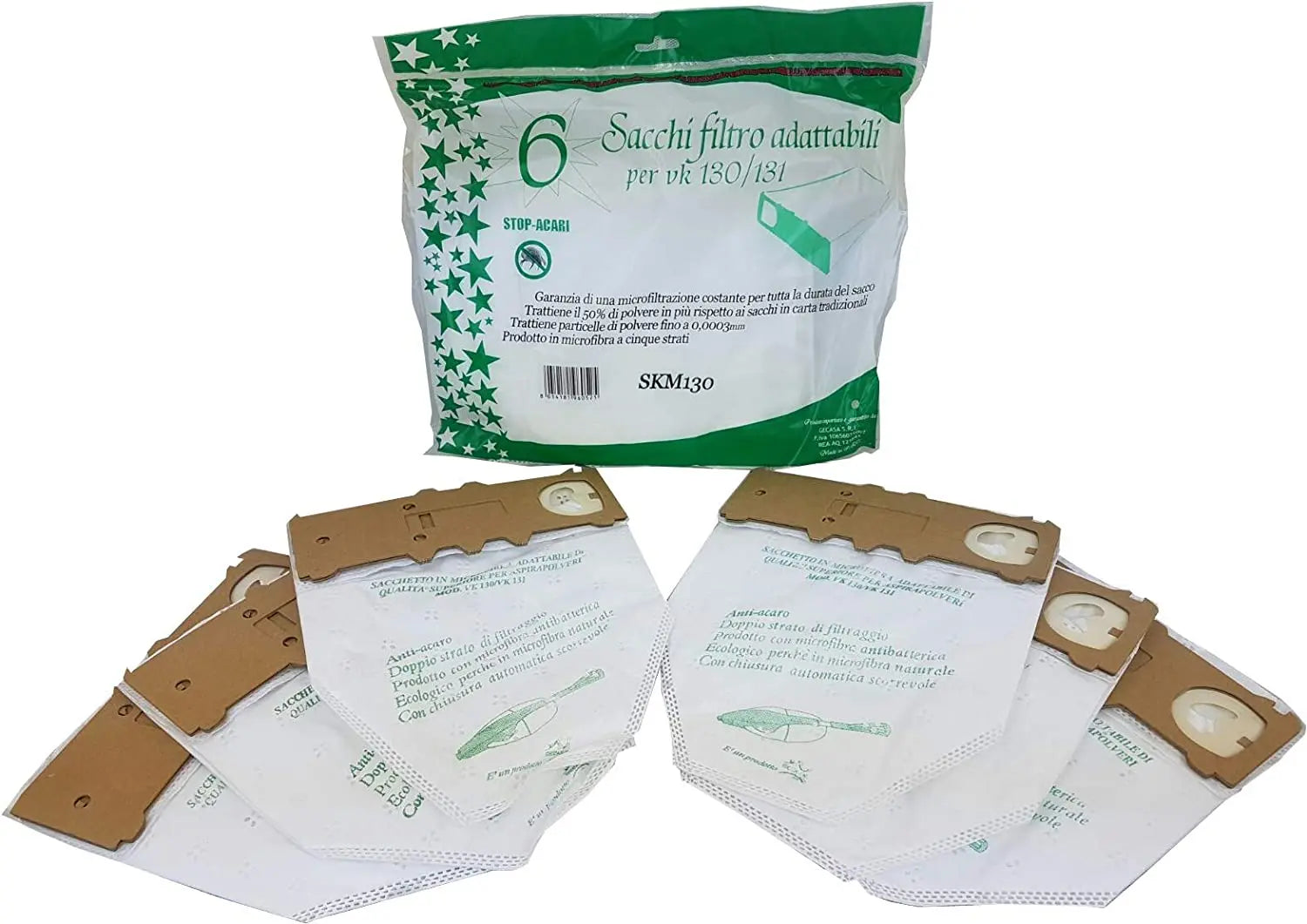 Sacchetti aspirapolvere Vorwerk VK130-VK131 non originali VORWERK FOLLETTO
